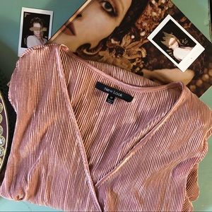 New Look Long Sleeve Accordion Pleat Dress